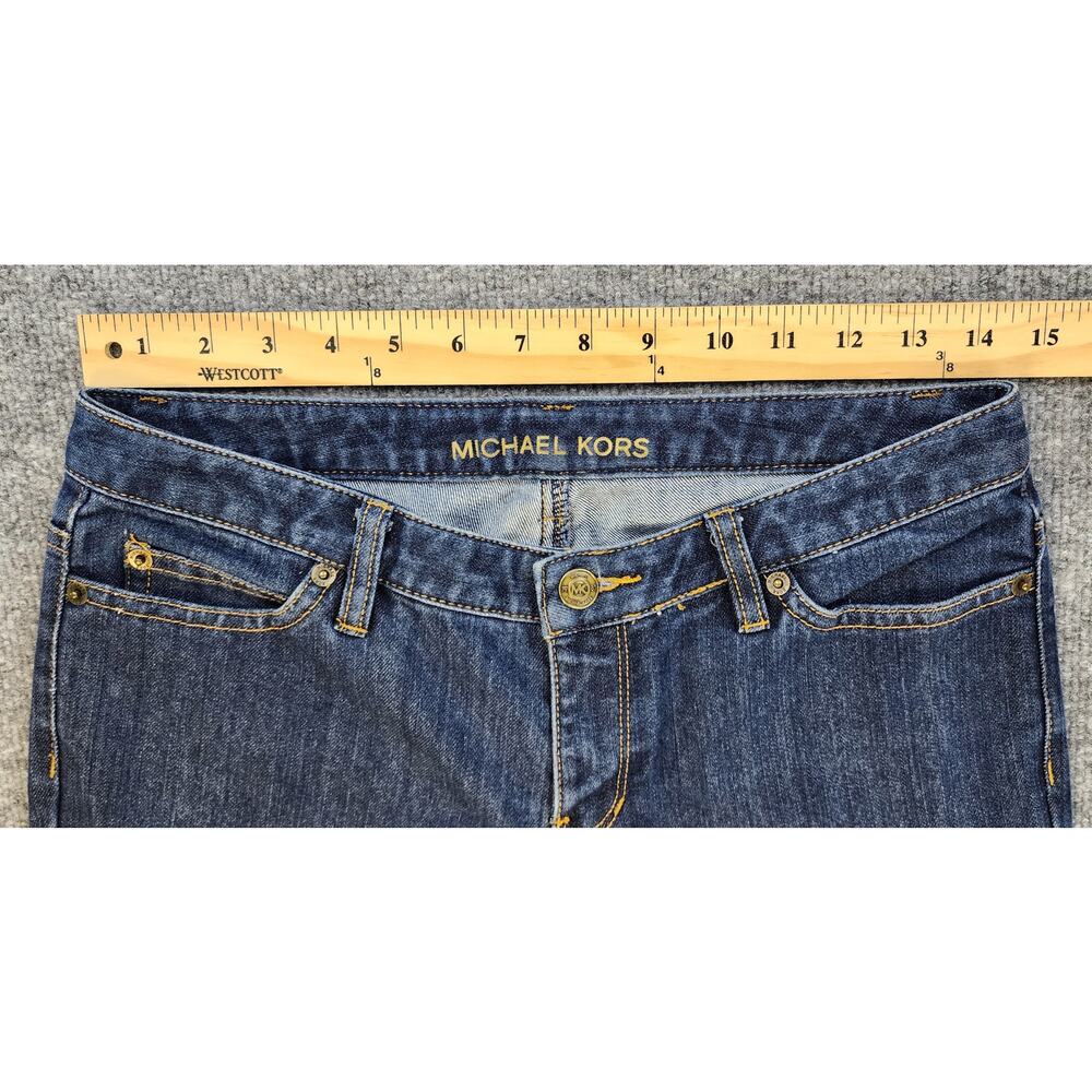 Michael Kors Jeans Womens 4 Blue Bootcut Stretch Flare Classic Casual Dark Denim - Picture 5 of 16